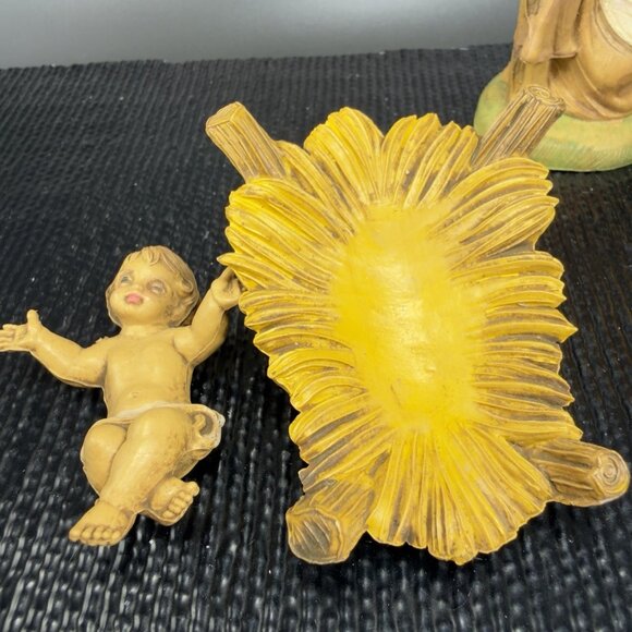 Fontanini Simonetti Holy Family Nativity Italy Depose Plastic Mary Joseph Jesus - Picture 10 of 11